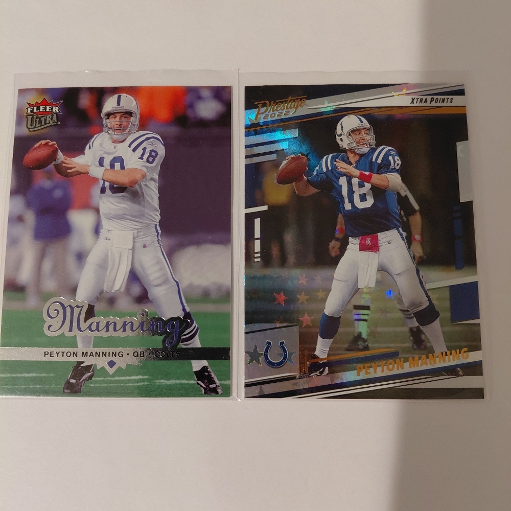 Peyton Manning Football Trading Card Duo